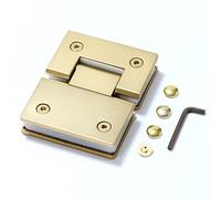 1 PZ Cerniera per Porta in Vetro Senza Telaio, Morsetto in Acciaio Inossidabile per Porta Doccia, Adatto per Vetro da 8-12mm, Ideale per Vetrine in Vetro e Bagno, Supporto Vetro su Vetro a 180 °