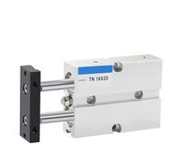 1 pz Cilindro pneumatico a doppio stelo TN 10 16 20 25 32 mm Corsa in lega di alluminio 30 40 50 60 80 100 150 200 mm Cilindro ad aria(Stroke 40mm,TN25)