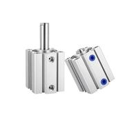 1 pz Cilindro pneumatico SDA 12/16/20/25/32/40/50/63/80/100 Alesaggio Serie Doppio effetto 5-100mm Corsa Cilindri ad aria sottile compatti(Stroke 20mm,Bore 16mm)