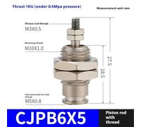 1 pz. CJPB Serie 6/10/15 Mini Cilindro Pneumatico Aria Azione Singola Micro Ago A Forma(CJPB6x5)