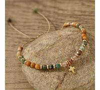 1 pz Collana da con perline, stile bohémien naturale semi- - Misura regolabile, adatta per l'uso da e da donna o come regalo per le vacanze