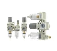 1 pz. Compressore d'aria pneumatico in due pezzi, separatore olio-acqua AC2010, processore di sorgente d'aria, filtro pompa aria, valvola di regolazione della pressione del gas(AR2000-02)