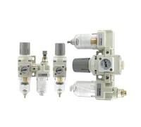 1 pz Compressore D'aria Pneumatico In Due Pezzi Separatore Olio-Acqua AC2010 Processore Sorgente d'aria Pompa di aria Filtro Valvola regolazione della Pressione del Gas(AC4000-04)