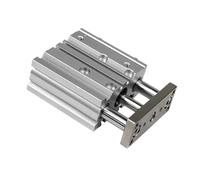 1 pz con foro for asta di guida 12/16 / 20/25 32/40 mm corsa 20-125 cilindro compatto pneumatico sottile a tre assi(Trip 125mm,MGPM40)