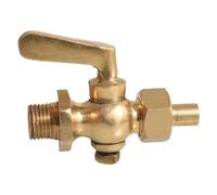 1 PZ con giunto saldato 1/4 "3/8" 1/2" M14 M16 M20 filettatura esterna in ottone fisso rubinetto diritto valvola di commutazione adatto for caldaie marine(3l8 BSP Male 119g)