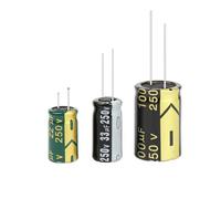 1 pz condensatore elettrolitico in alluminio 250 V 22 UF 33 UF 100 UF condensatore ad alta frequenza bassa FAI DA TE 2000 ore di lunga vita(250V100UF 16x25)