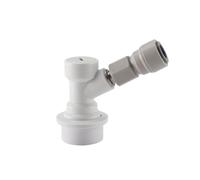 1 pz. Connettore for distributore di fusti di birra e gas con blocco a sfera e raccordo a pressione da 8/9,5 mm.(D)