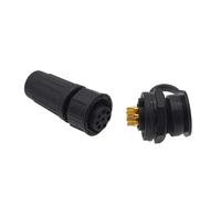 1 pz connettore presa impermeabile in plastica IP67 PY07 connettori di testa 2pin 3pin 4pin 5pin 6pin 7pin 8pin Z108(8P Threaded)