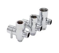 1 pz. Convertitore adattatore a T for valvola deviatrice a 3 vie cromato for soffione doccia distribuzione dell'acqua a tre(3-4 T valve)