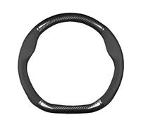 1 Pz Coprivolante Auto In Pelle Per VW Per Polo Plus 1.5 2019 2021 2022 2023 accessorio(Forma a D - Nero)