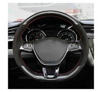 1 Pz Coprivolante In Pelle Scamosciata Nera Morbida Per VW Per Golf 7 Mk7 accessorio(B)