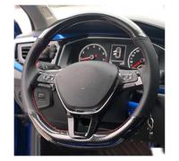 1 Pz Coprivolante In Pelle Scamosciata Nera Morbida Per VW Per Golf 7 Mk7 accessorio(UN)
