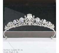 1 pz Corona e tiara color argento, accessori per capelli per donne, accessori da sposa, corona per sposa, diadema con strass di cristallo