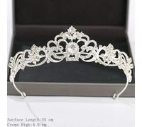 1 pz Corona e tiara color argento, accessori per capelli per donne, accessori da sposa, corona per sposa, diadema con strass di cristallo
