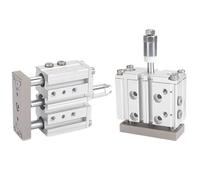 1 pz Corsa Regolabile Tri-asta Cilindro Pneumatico Cuscinetto LineareTCLJ12/16/20/25/32/40/50/63 Corsa20/30/40/50/75/100/200S(Stroke200-50mm-S,Bore 32mm)