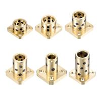 1 pz cuscinetti a manicotto diametro interno 6/8/10/12/13/16/20/25/30mm boccole senza olio avvolte con flangia quadrata cuscinetto 4 fori(20mm x 28mm x 30mm)