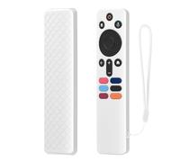 1 pz. Custodia in silicone per telecomando compatibile con XIAOMI XMRM-N5, custodia antiscivolo per telecomando Smart TV (solo custodia) (Bianco)