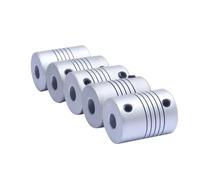 1 pz D18L25 Giunto di serraggio elastico in lega di alluminio for encoder motore Foro 4/5/6/6,35/7/8 mm(6-7)