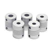 1 pz D19L25 Motore passo-passo in alluminio Giunto flessibile for albero a ganascia 3 mm 4 mm 5 mm 6 mm 6,35 mm 8 mm 10 mm Encoder Macchina(5x7)