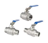 1 Pz da 1/8 "1/4" 3/8 "1/2" 3/4 "1" BSPT Uguale Femmina Porta Completa 2P Valvola a Sfera In Acciaio Inox 304 Acqua Gas Olio(1,M-M)