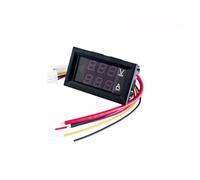 1 pz DC 0-100V 10A Voltmetro Amperometro Digitale Doppio Display Rilevatore di Tensione Misuratore di Corrente Pannello 0.28" LED Rosso Blu