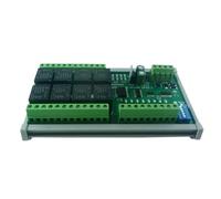 1 pz DC 12V 24V 8I8O IO scheda di espansione UART RS485 modulo relè Modbus RTU modulo 10IOA08(12V with Rail Box)