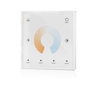 1 PZ DC12-24V T1, T2, T3, T4 singolo colore, doppio colore, RGB o RGBW PWM controller touch screen a parete a tensione costante(T2 white)