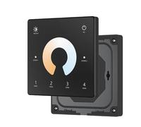 1 pz DC12V-24V CCT/RGB/RGBW/Dim Interruttore dimmer for striscia luminosa LED RGB con telecomando touch screen da parete(4-Zone TW2-4B CCT)