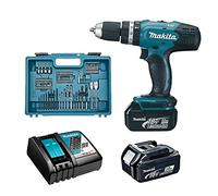 SUPERKIT MAKITA TRAPANO AVVITATORE + 2 BATTERIE 18VP-3Ah DHP453RFX4 74 ACCESSORI