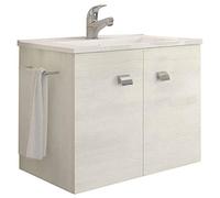 1 PZ Di MOBILE BAGNO ERIKA SSPECCHIO ROVERE BIANCO