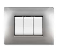 1 PZ Di PLACCA LIFE Q MOD.LIVING PLAS.ALLUMINIO CH.4P