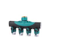 1 pz. Divisore for Tubo Flessibile, valvola di deviazione dell'Acqua da 1/2/4 Vie, Adattatore for Rubinetto con Filettatura da 3/4", deviatore for Acqua da Giardino for casa(4 Way)
