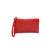 1 PZ Donne PU Frizione Lungo Casual Portafoglio In Pelle Moneta Borsa Femminile Borse A Mano Cerniera Tasca Telefono Porta Carta di Credito, Rosso, Taglia unica