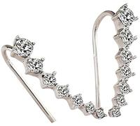 1 pz Donne Wrap Stud Gioielli 7 Stelle Lega Orecchini Brillanti Ear Cuff Pins SweetDurability