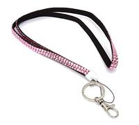 1 pz Elegante e Bellissimo Cordino in Cristallo Lucido, imbragatura con Strass Bling per Carta da Lavoro, Badge, Portachiavi Portachiavi RopePink Economico e Resistente Durable Processing
