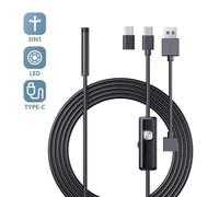 1 pz Endoscopio 5,5 mm USB Android Endoscopio Telecamera Mini Lente 3 in 1 TIPO-C OTG Micro USB Impermeabile