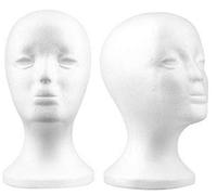 1 pz Espositore TESTA DONNA BIANCA POLISTIROLO cappello parrucca casco