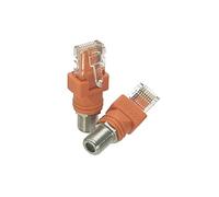 1 pz. F tv. Jack femminile a. Rj45. Adattatore di accoppiatore coassiale coassiale con spina maschio Rj45. a Rf. Connettore
