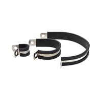 1 pz Fascetta stringitubo in acciaio inox 304 Fascetta stringitubo tipo R Morsetto fisso in gomma Cerchio for tubo in filo Morsetto for tubo antivibrante con rivestimento in gomma Clip a P(Diameter 60
