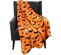 1 pz festivo Halloween pipistrelli neri coperta di flanella stampata regalo perfetto per divano letto ufficio aereo viaggio sonno leggi Relax campeggio
