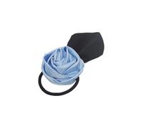 1 pz fiore rosa corda for capelli foglia verde dolce carino viaggio estivo copricapo romantico for donna elastico elastico(Blue)