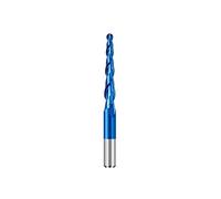 1 pz. Fresa a testa sferica conica, 2 taglienti, fresa a, gambo da 3,175/4/6/8 mm, punta for incisione, a spirale for lavorazione del legno(R1.0x47xD8x85)