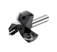 1 pz. Fresa for spianatura di pannelli di rivestimento CNC, 8 mm, gambo 1/4, inserto in carburo for pialla for legno(8mm Shank)