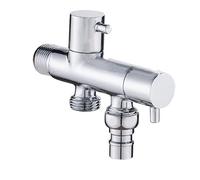 1 pz G1/2 valvola angolare di riempimento a tre vie in ottone montaggio a parete interruttore a doppio controllo uno in due fuori accessorio for la pulizia dell'acqua del bagno