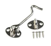 1 pz gancio for cabina e serratura for porta del cancello del capannone in acciaio inossidabile con viti hardware(8 inch)