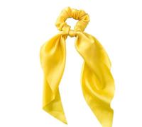 1 pz giallo donne ragazza fiocco nastro di raso coda di cavallo sciarpa cravatta capelli corda scrunchies elastico per capelli elastici elastici e cravatte clip e fermagli per capelli