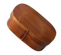 1 PZ Giapponese Stile Pasto Prep Box Singolo strato in legno Bento Box Pratico