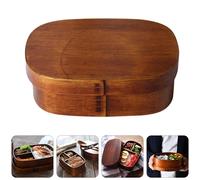 1 PZ Giapponese Stile Pasto Prep Box Singolo strato in legno Bento Box Pratico