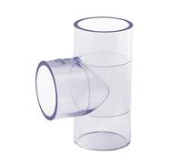 1 pz Giunti for tubi in UPVC Connettore a T a gomito dritto trasparente Adattatore for tubo for serbatoio d'acqua for acquario(Tee,I.D 40mm)