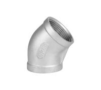 1 pz. Gomito angolato a 45 gradi F/F in acciaio inossidabile SS304 femmina* Raccordi for tubi filettati femmina Riduttore Collegamento idraulico(1-1/4")